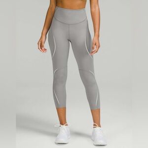 lululemon pants Gull Grey Base Pace High Rise Reflective Tights crop leggings